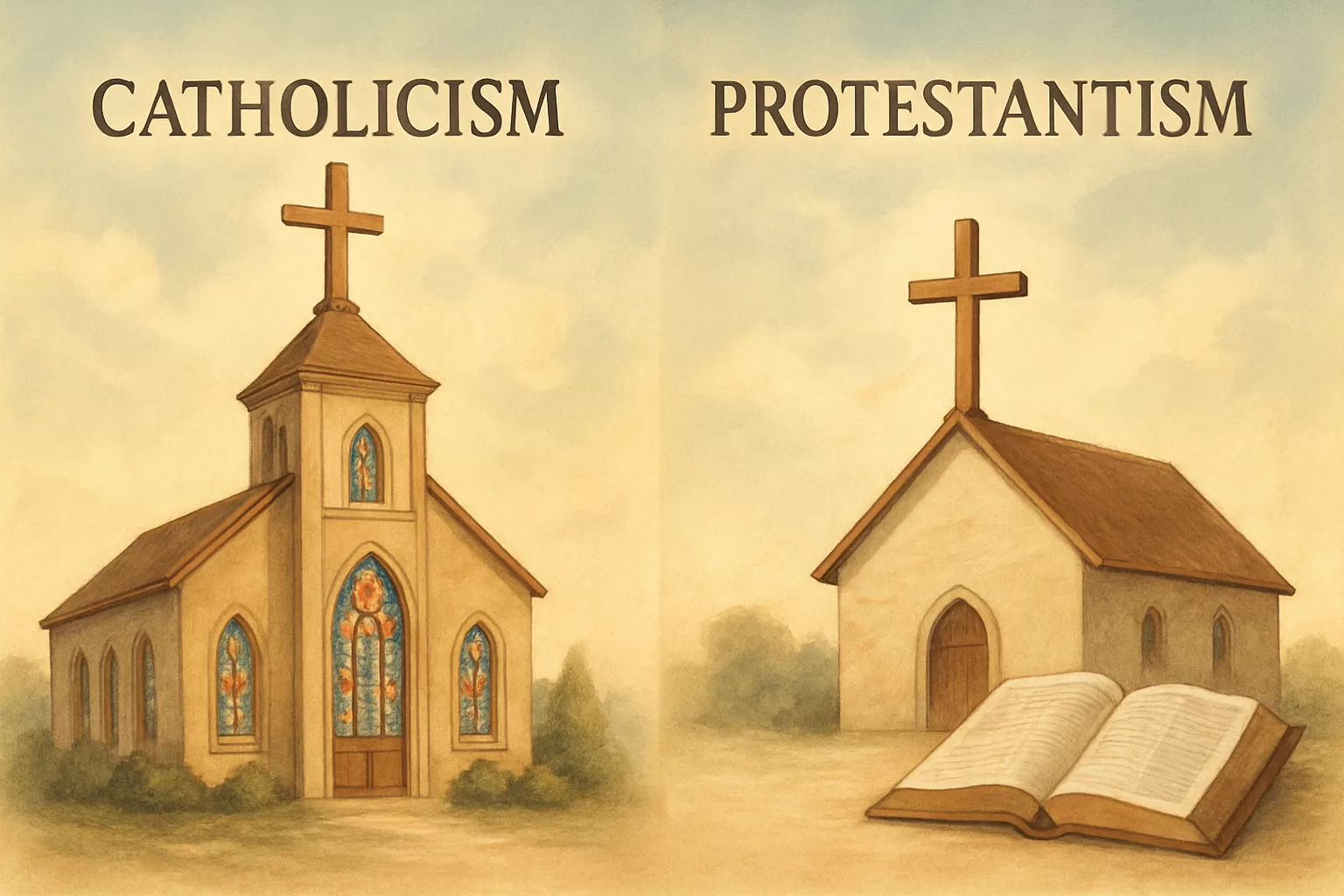Diferença entre Catolicismo e Protestantismo: Guia Bíblico Completo