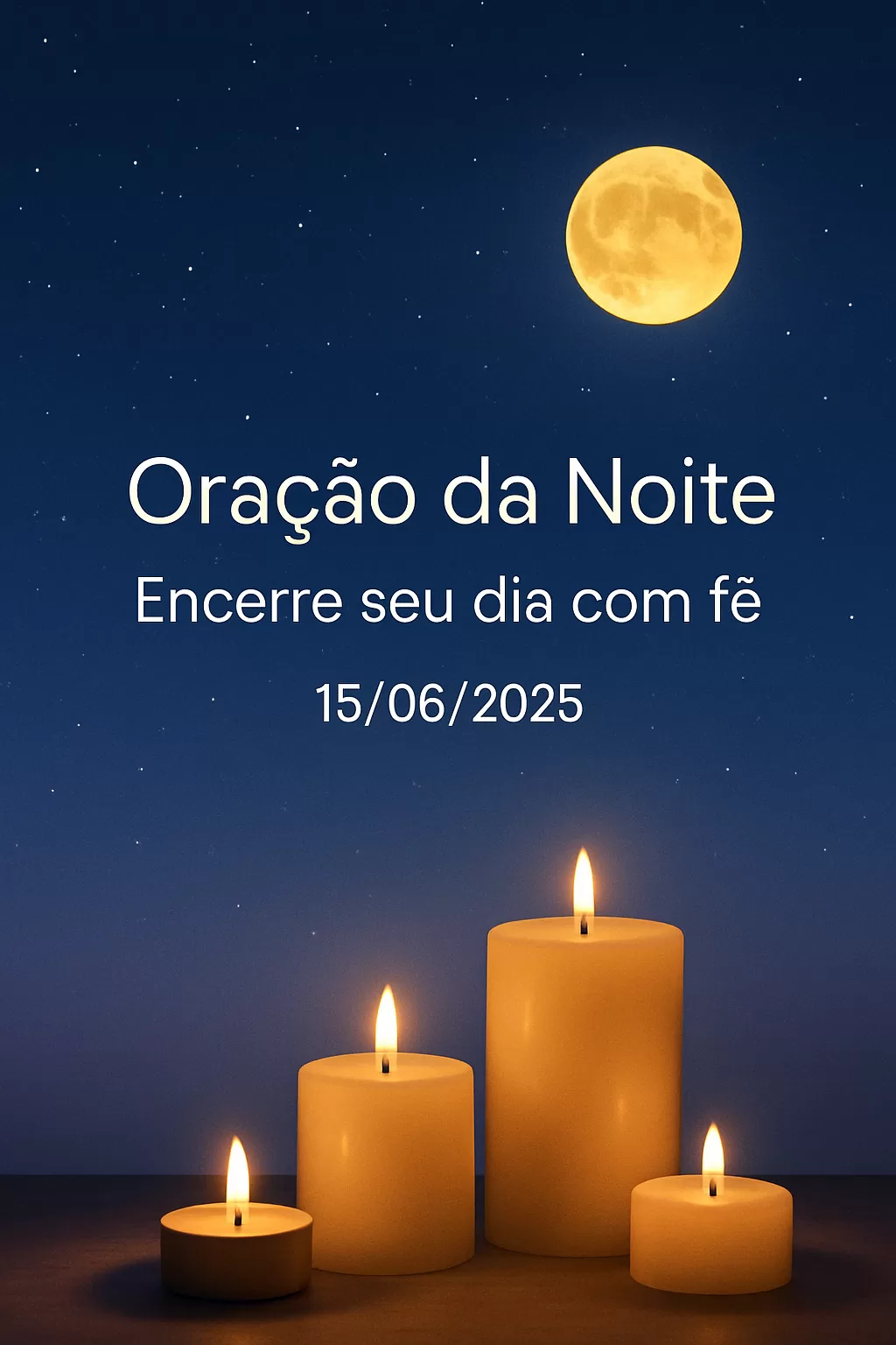 Oração da Noite – Encerre seu dia com fé 15/06/2025