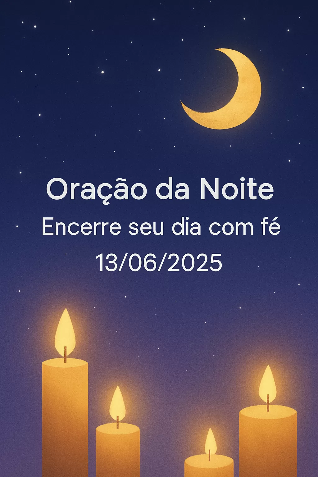 Oração da Noite – Encerre seu dia com fé 13/06/2025