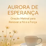 Imagem de um amanhecer radiante com raios de sol iluminando um campo tranquilo, simbolizando esperança e renovação espiritual.
