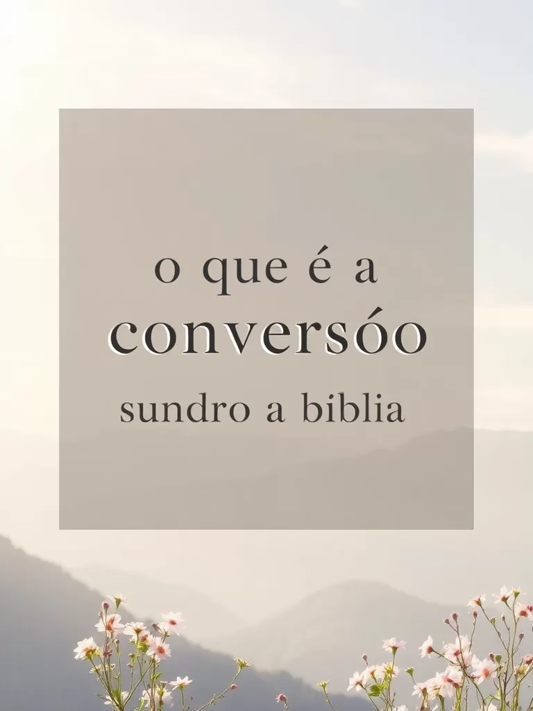Conversão: O Que a Bíblia Diz?