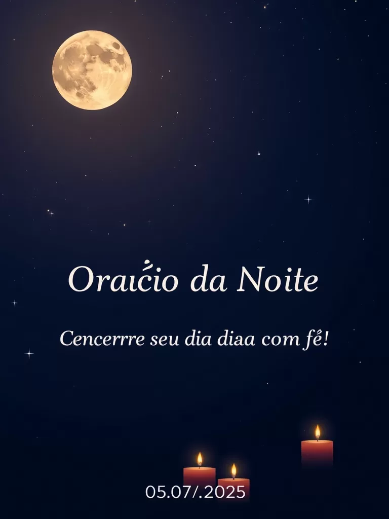 Oração da Noite – Encerre seu dia com fé 05/07/2025