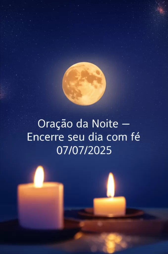 Oração da Noite – Encerre seu dia com fé 07/07/2025