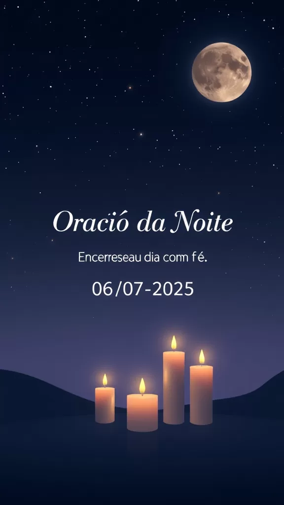 Oração da Noite – Encerre seu dia com fé 06/07/2025