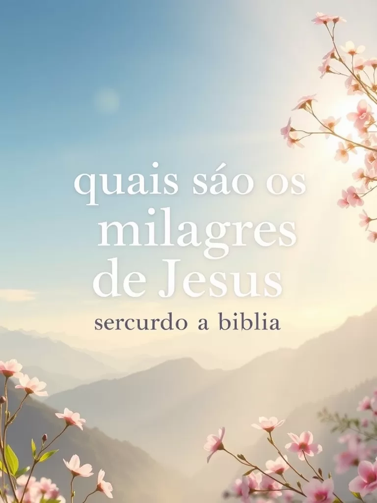 Milagres de Jesus: Poder e Compaixão