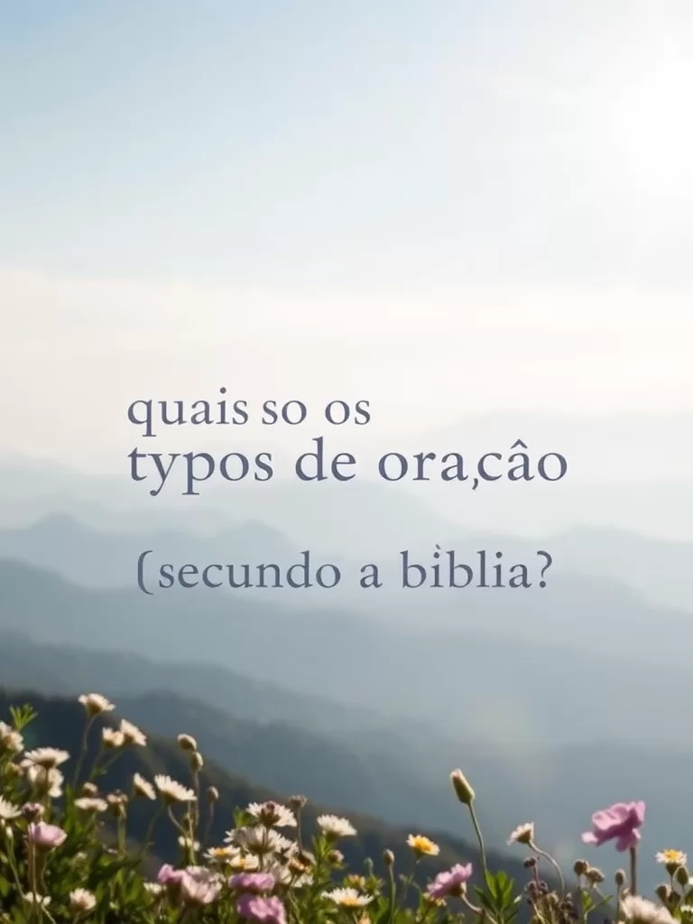 Tipos de Oração: Um Guia Bíblico Completo