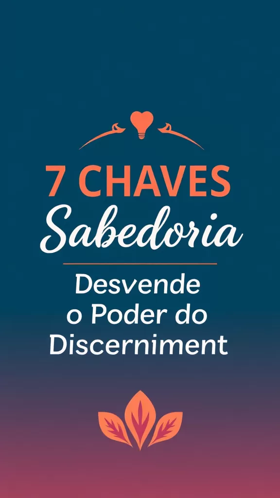 7 Chaves da Sabedoria: Desvende o Poder do Discernimento