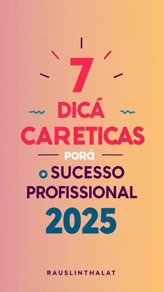 7 Dicas Práticas para o Sucesso Profissional em 2025