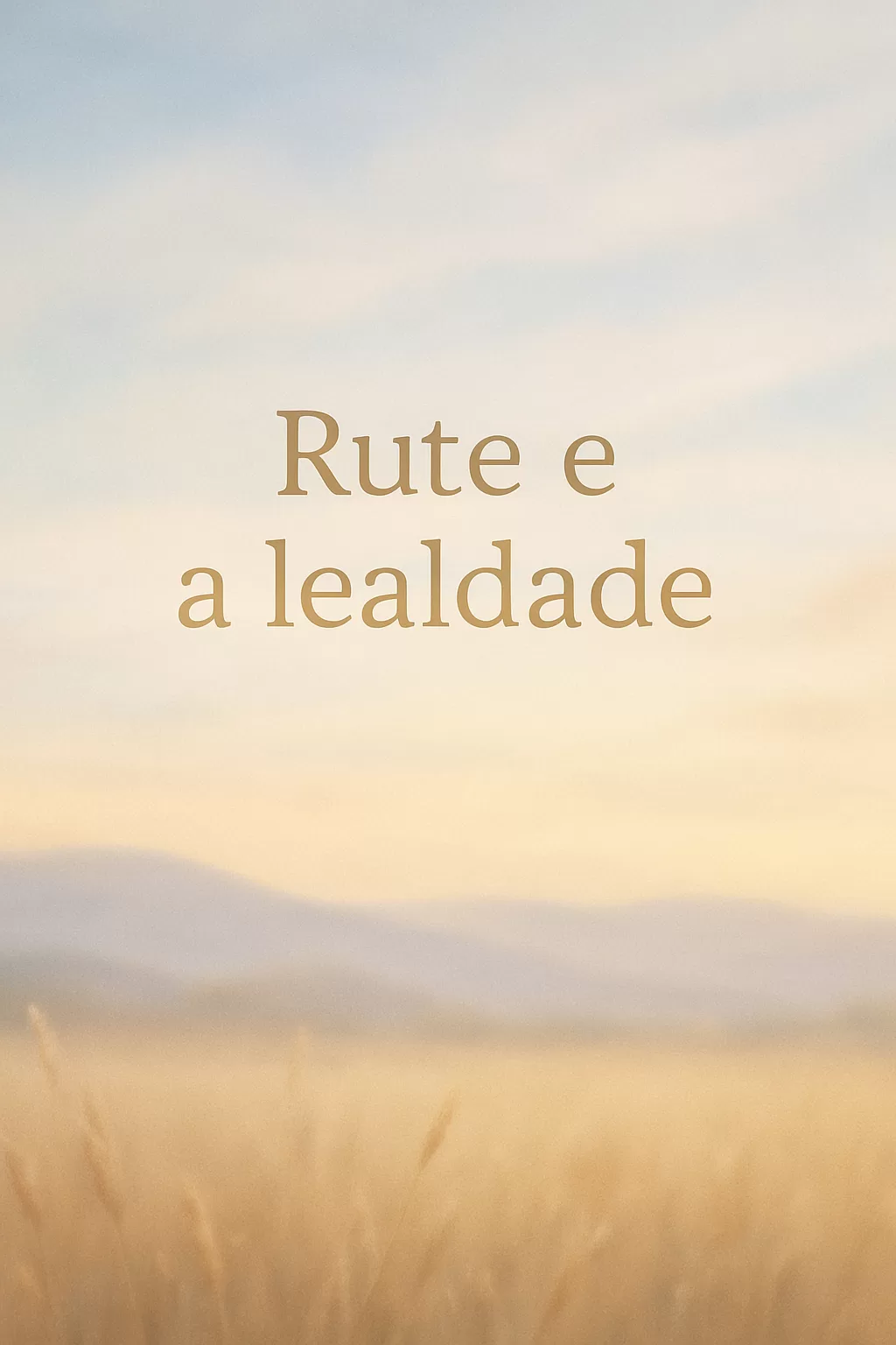 Rute e a Lealdade: Um Amor Que Transforma Vidas