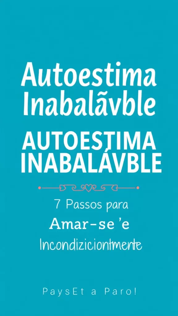 Autoestima Inabalável: 7 Passos para Amar-se Incondicionalmente