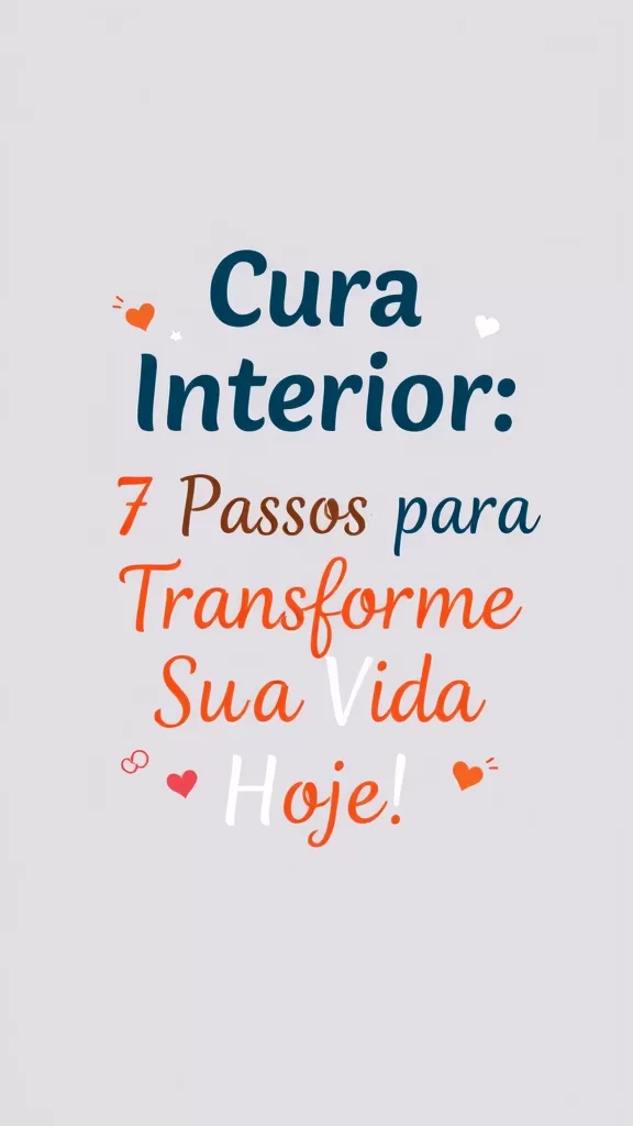 Cura Interior: 7 Passos para Transformar Sua Vida Hoje!