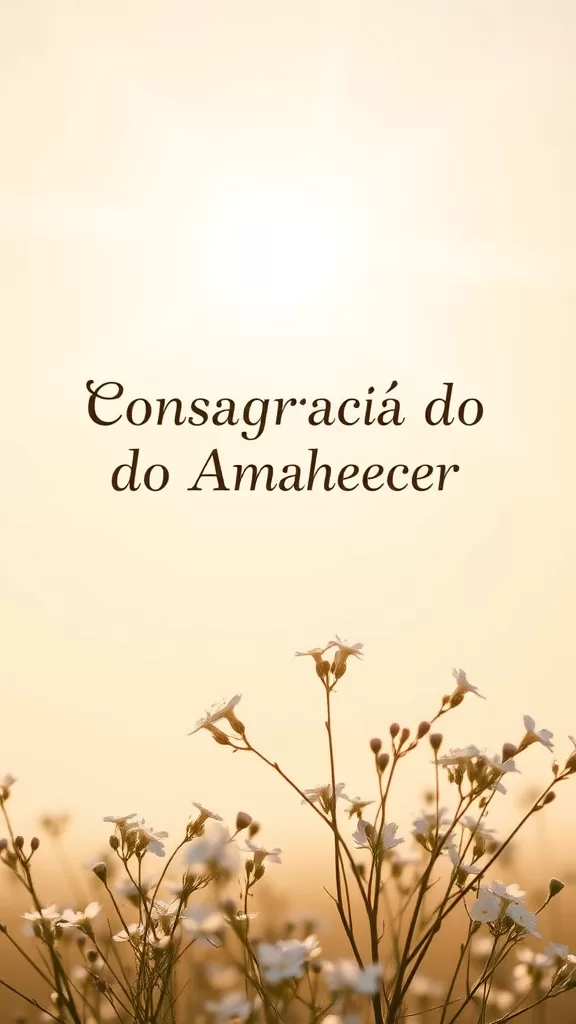 Consagração do Amanhecer: Entregando o Novo Dia a Deus