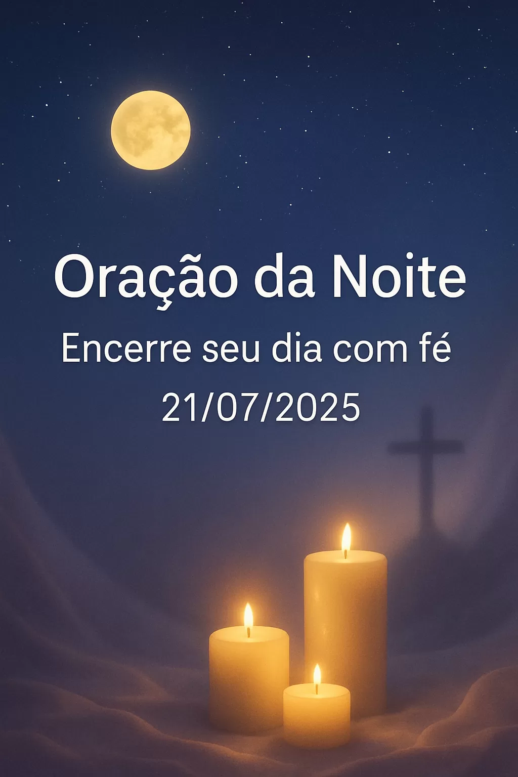 Oração da Noite – Encerre seu dia com fé 21/07/2025