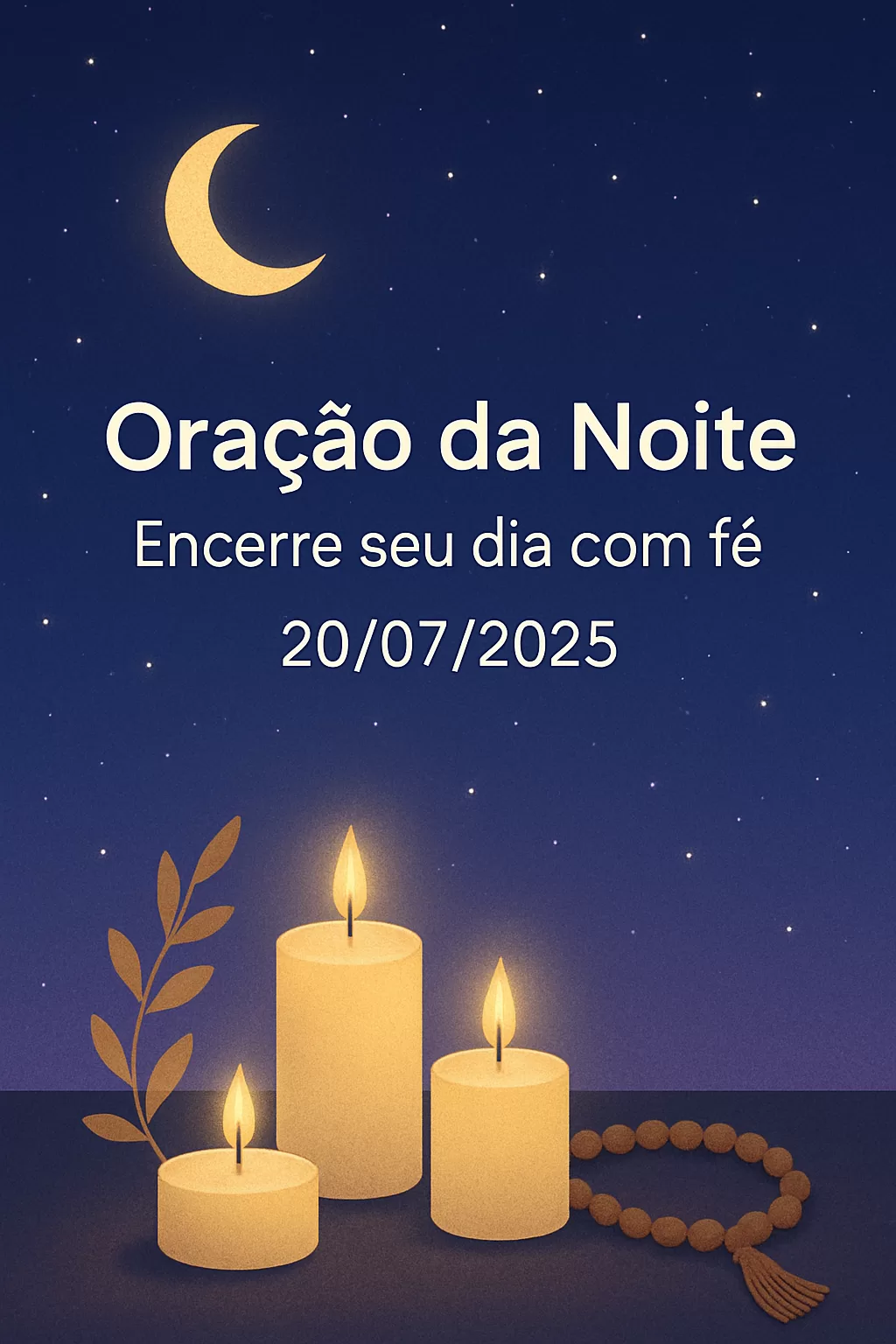 Oração da Noite – Encerre seu dia com fé 20/07/2025