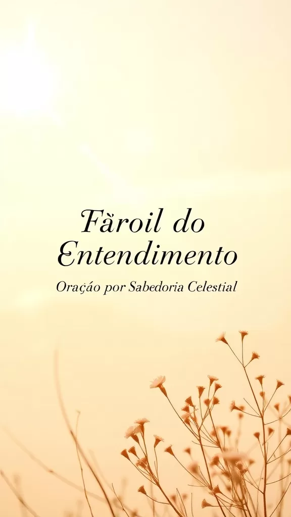 Farol do Entendimento: Oração por Sabedoria Celestial