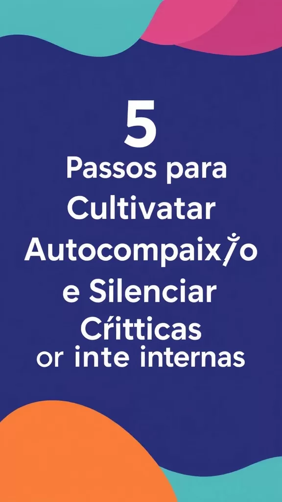 5 Passos para Cultivar Autocompaixão e Silenciar Críticas Internas