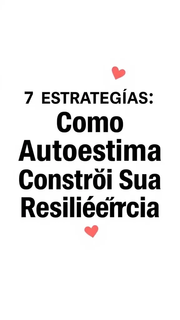 7 Estratégias: Como Autoestima Constrói Sua Resiliência