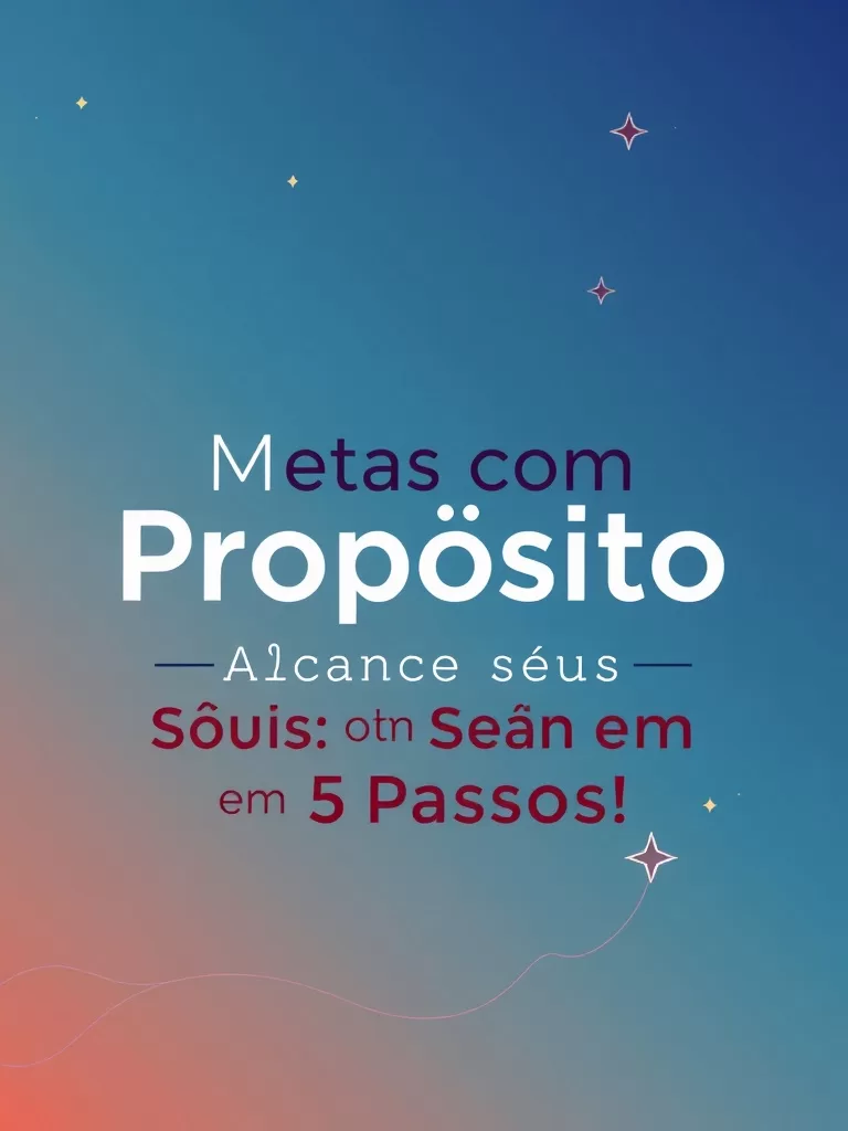 Metas com Propósito: Alcance Seus Sonhos em 5 Passos!