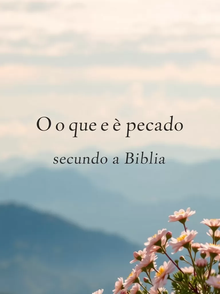 O Que é Pecado? Visão Bíblica Completa