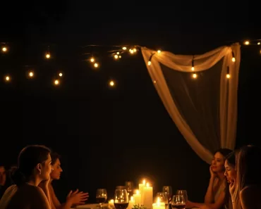 Uma imagem inspiradora de aniversário com balões e confetes sutis, em tons quentes, evocando alegria e um novo começo.