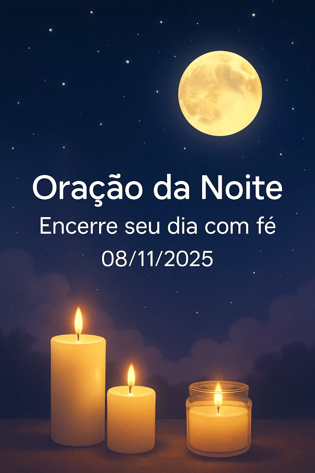 Oração da Noite – Encerre seu dia com fé 08/11/2025
