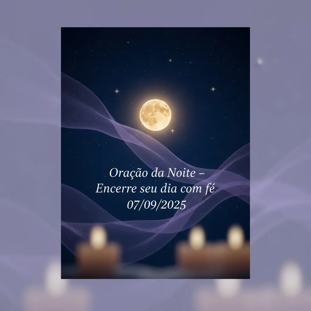 Oração da Noite – Encerre seu dia com fé 07/09/2025