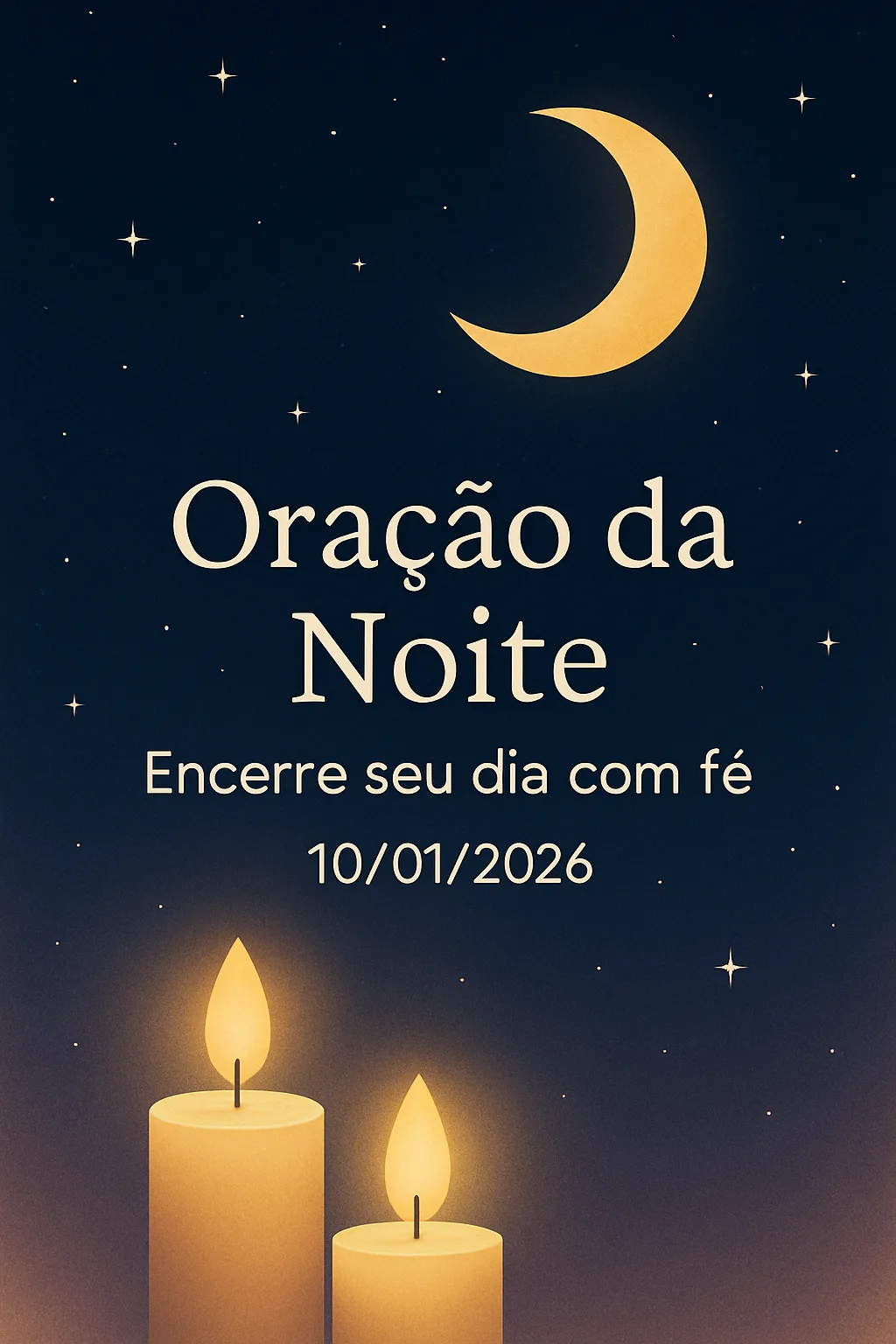 Oração da Noite – Encerre seu dia com fé 10/01/2026