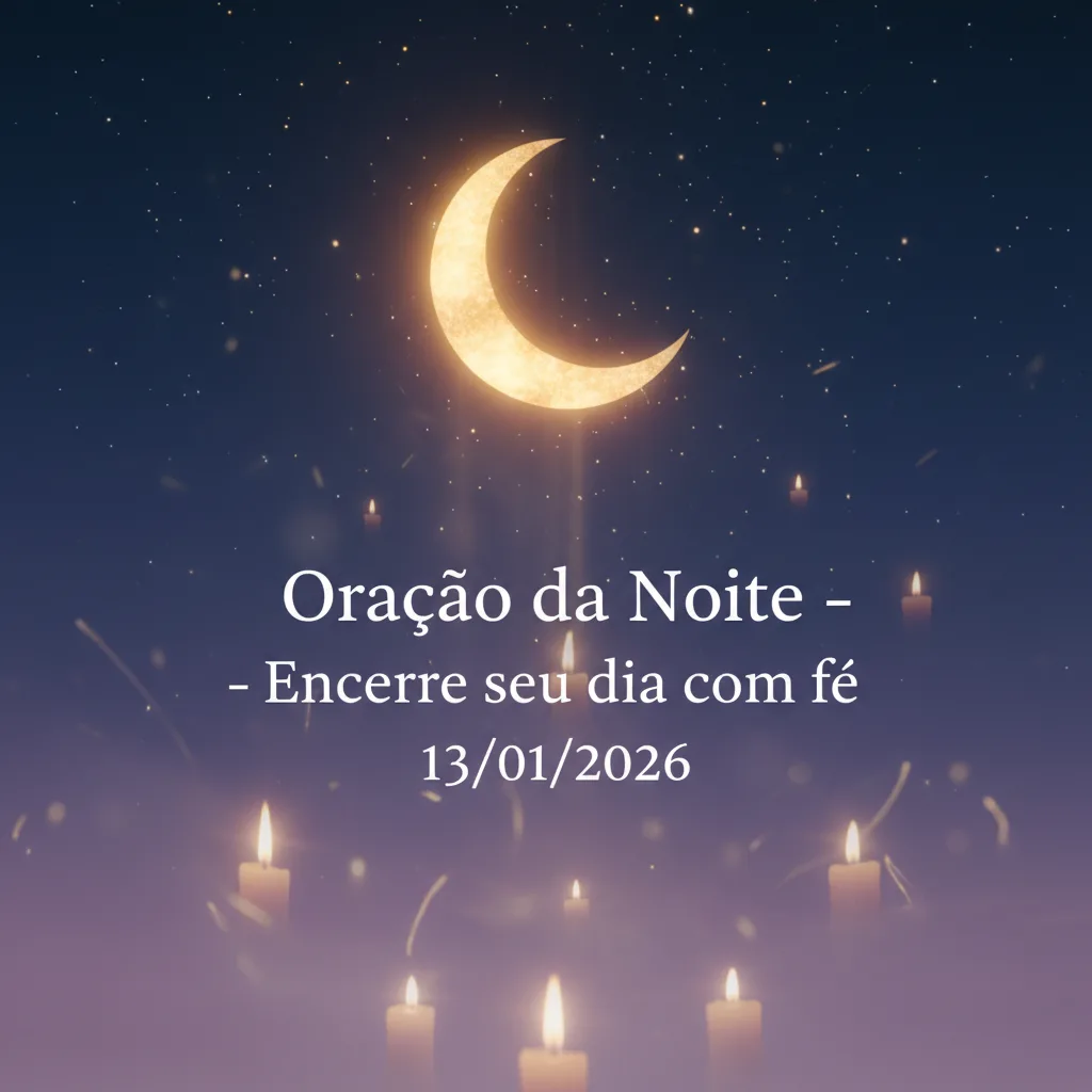 Oração da Noite – Encerre seu dia com fé 13/01/2026