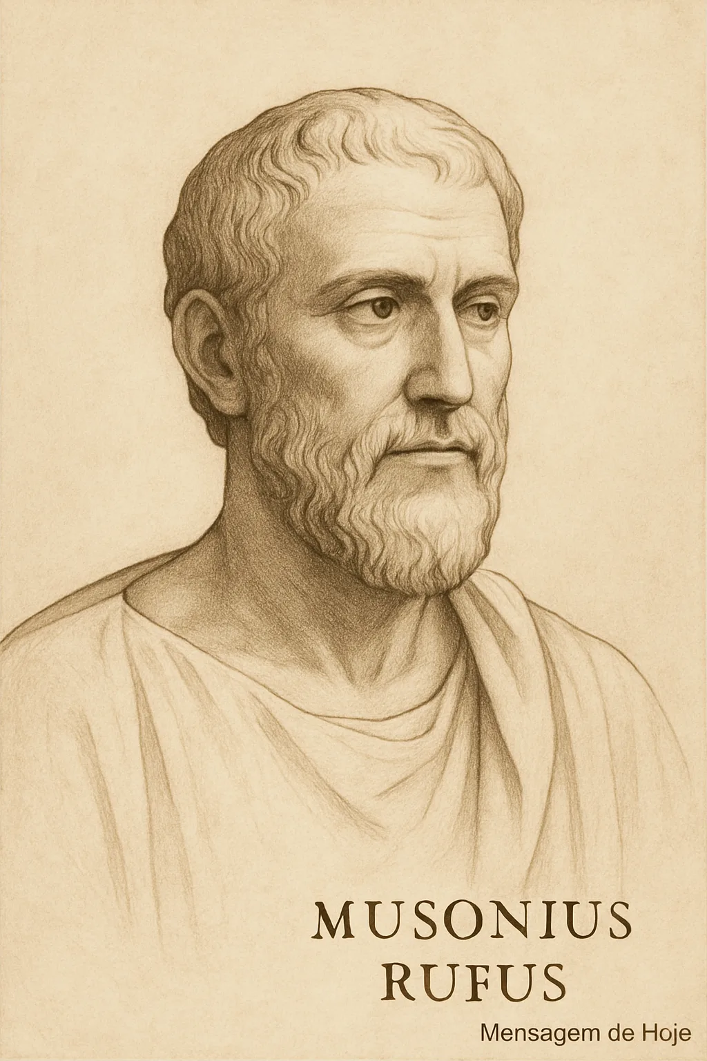 Musônio Rufo: A Rocha da Virtude no Estilo Zen Minimalista