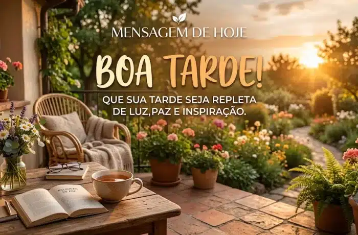 Mensagem de Boa Tarde para hoje, 01 de Julho de 2026: O dia ainda tem muito a oferecer