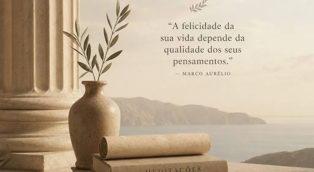 Frase de Marco Aurélio sobre serenidade e domínio interior