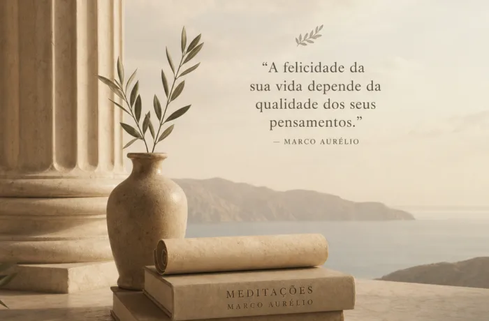 Frase de Marco Aurélio sobre serenidade e domínio interior
