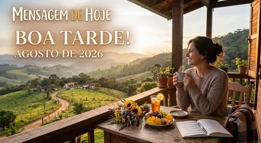 Mensagem de Boa Tarde para hoje, 07 de Agosto de 2026: Força na jornada