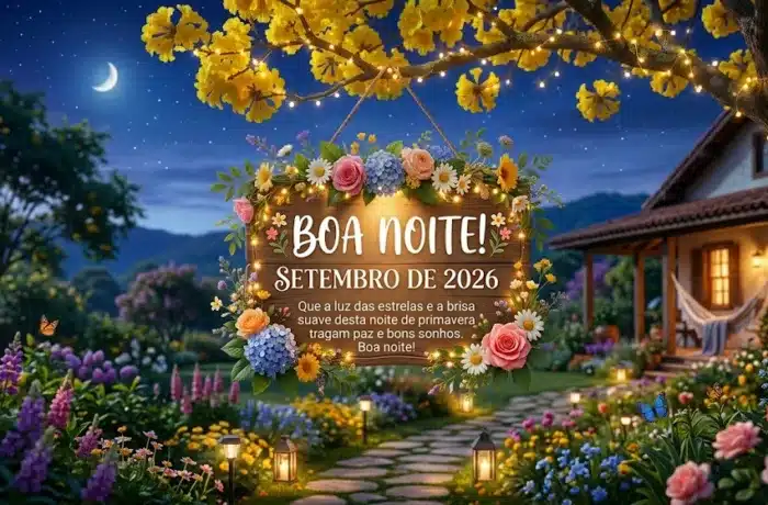Mensagem de Boa Noite para hoje, 01 de Setembro de 2026: Descanse