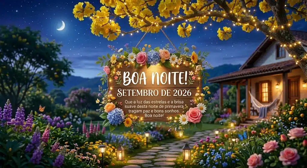 Mensagem de Boa Noite para hoje, 12 de Setembro de 2026: Esperança
