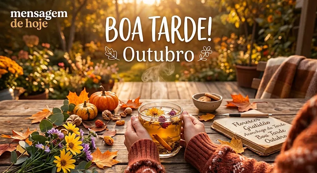 Mensagem de Boa Tarde para hoje, 05 de Outubro de 2026: Persistência para concluir as metas do dia