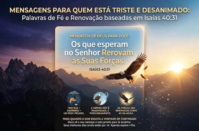 Mensagem para Pessoa Triste e Desanimada: Não Desista